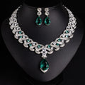 HIBRIDE Popular European and American Style High-class Women's Jewelry Necklace Earring Set Holiday Wedding Daily Gift S-1138