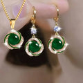 Versatile Zircon Jewelry Sets Dainty Trendy Imitation Pearl Jewelry Sets Elegant Shining Necklace Earrings Sets For Women